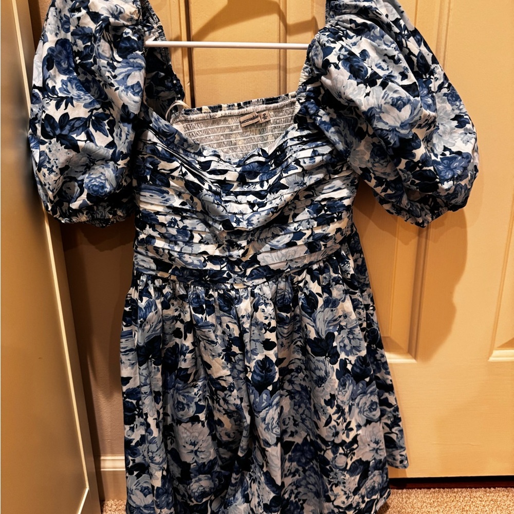 Abercrombie & Fitch Blue Floral Mini Dress